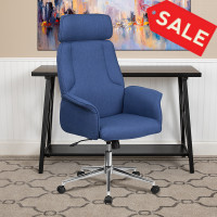Flash Furniture CH-CX0944H-BL-GG Fabric Office Chair in Blue
